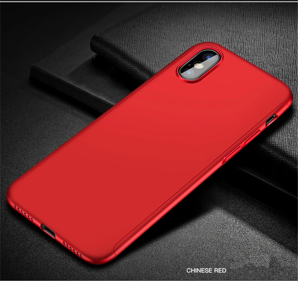 360 полный защитный чехол для телефона iPhone 8 7 6 6S Plus 5 5S SE противоударный чехол для iPhone X XR XS 11 Pro Max чехол s со стеклом
