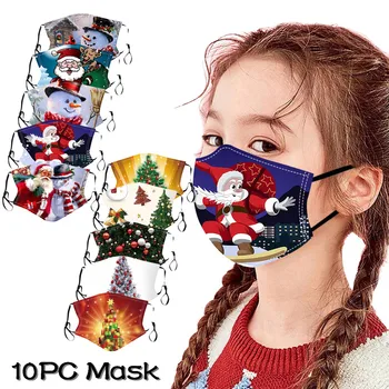 

Bioaqua Mask For Face Skin Care 10pc Children Mouth Mask For Protection Face Mask Washable Mask Christmas Masque Noir