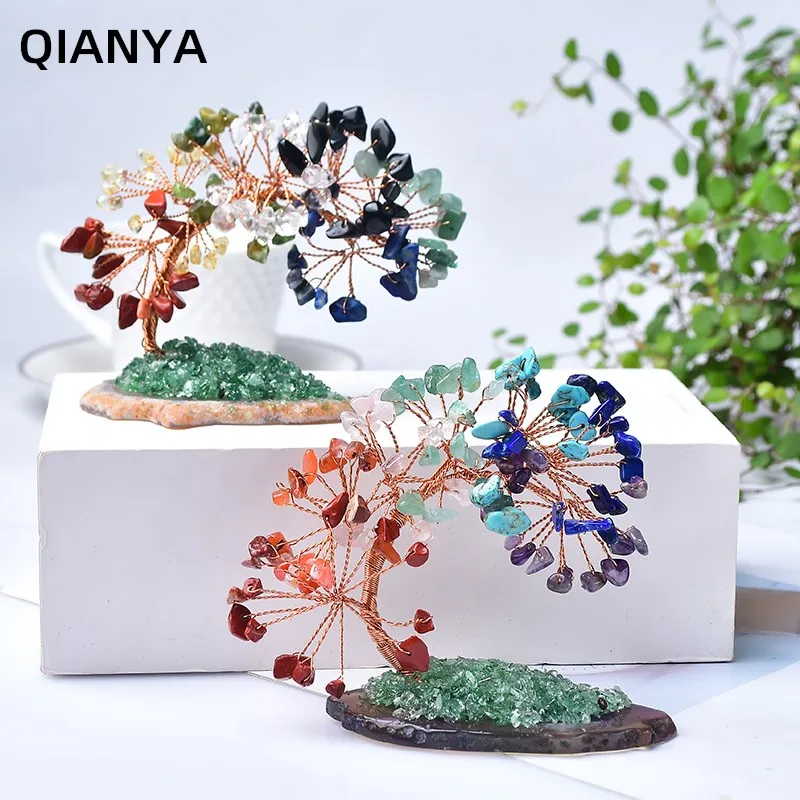 

Natural Crystal Gemstone Gravel Rock Quartz Stone Granule Agate Flower Tree Reiki Healing Home Decoration DIY Crafts Gift