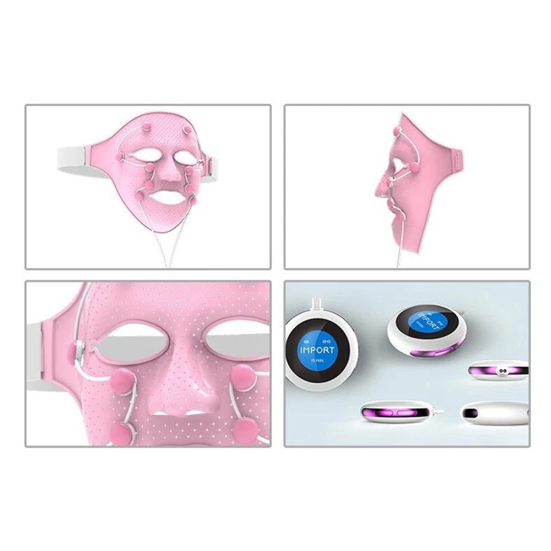 Facial Massager Silicone Facial Mask Electric V-shaped Face Lifting Slimming Face Massager Anti wrinkle EMS Therapy Device Beauty Machine