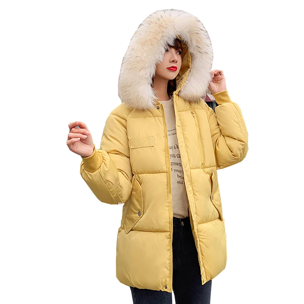 

Down parka Coat Hooded Zipper Thick Coat women winter 2019 new jacket short student jacket thicker down jacket 602