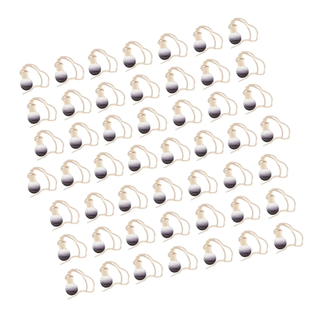 50Pcs 10ml Empty Perfume Bottle Pendant Car Hanging Ornament Home Decor Round