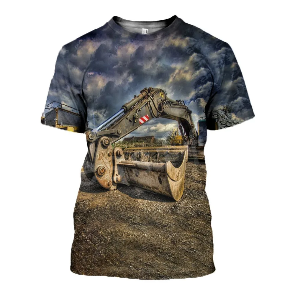 

Excavator Heavy Equipment Operator Worker Driver Men for Women 3D printed t shirts Summer Funny Tshirt Short sleeve style-2