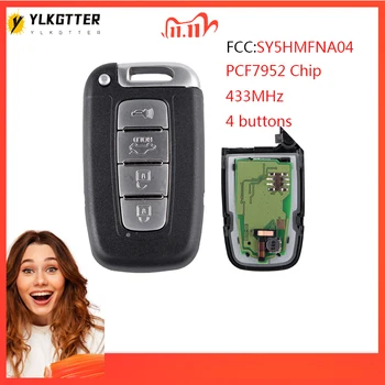 

YLKGTTER 4 Buttons Car Remote Smart Key Suit for KIA K2 K5 Rio Optima Sorento Mohave/ HYUNDAI I30 I45 Ix35 Genesis Equus 433MHz