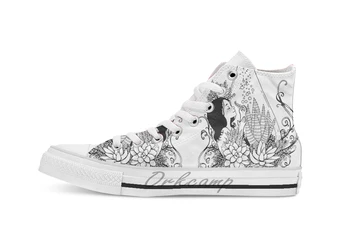 

Gratitude Red Bubble Art Party breathable Casual High Top lace-up Canvas shoes sneakers Drop shipping