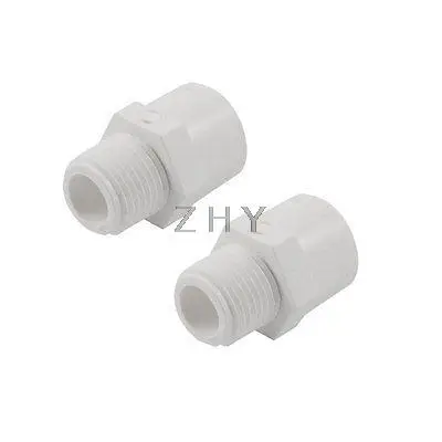 

2 Pcs 1/2" PT Male Thread PVC Pipe Tube Adapter Connectors