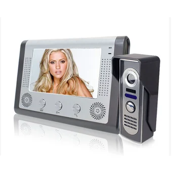

7" Monitor Video Door Phone Intercom Wired System Night Vision Aluminium alloy Camera visual intercom video doorbell