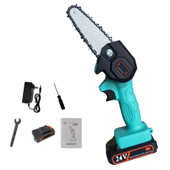 

24V Portable Rechargeable Electric Pruning Saw Mini One-handed Lithium Battery Woodworking Electric Saw For Garden