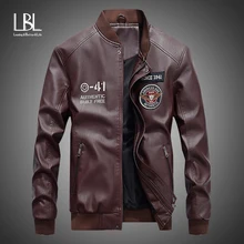 Модная кожаная куртка-бомбер, мужская осенне-зимняя военная куртка, Мужская Флисовая верхняя одежда, пальто, теплые бейсбольные куртки из искусственной кожи