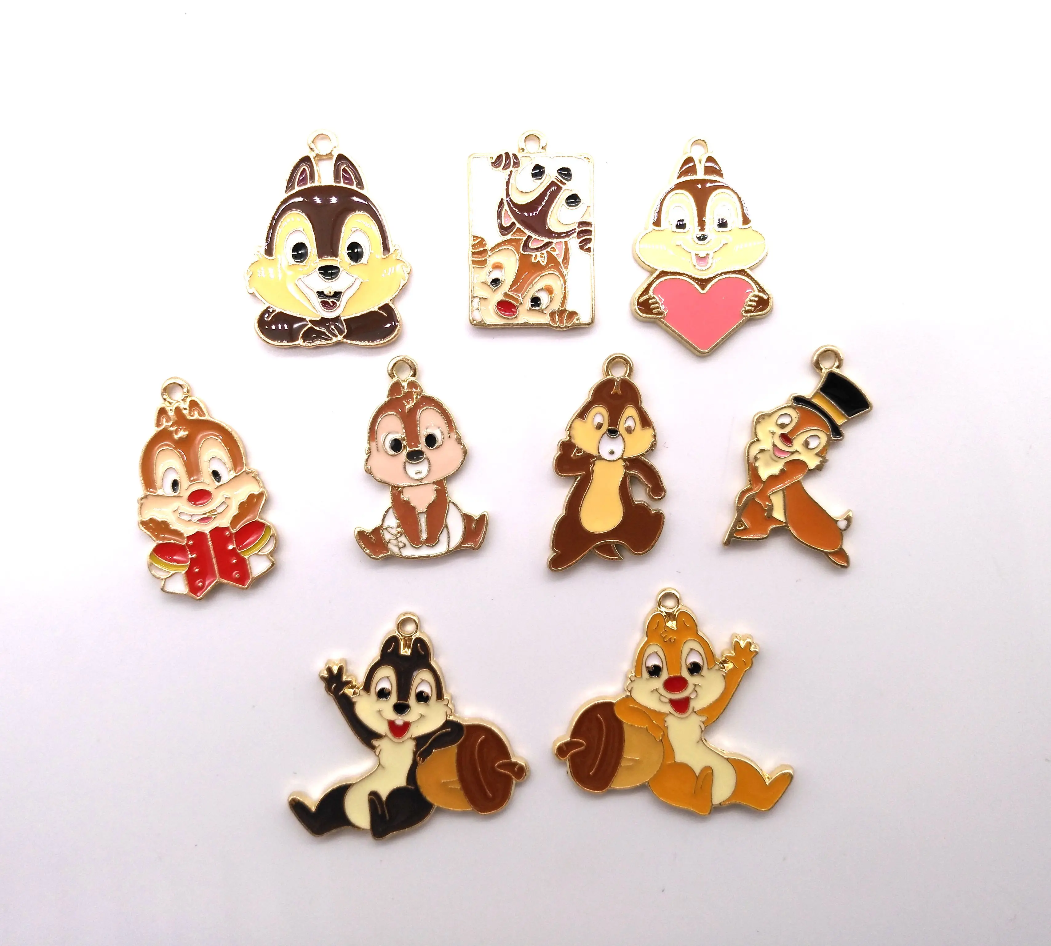 10 шт мультфильм chipmunk Шарм ожерелье/браслет/серьги Подвески ручная работа аксессуары для ювелирных изделий K01