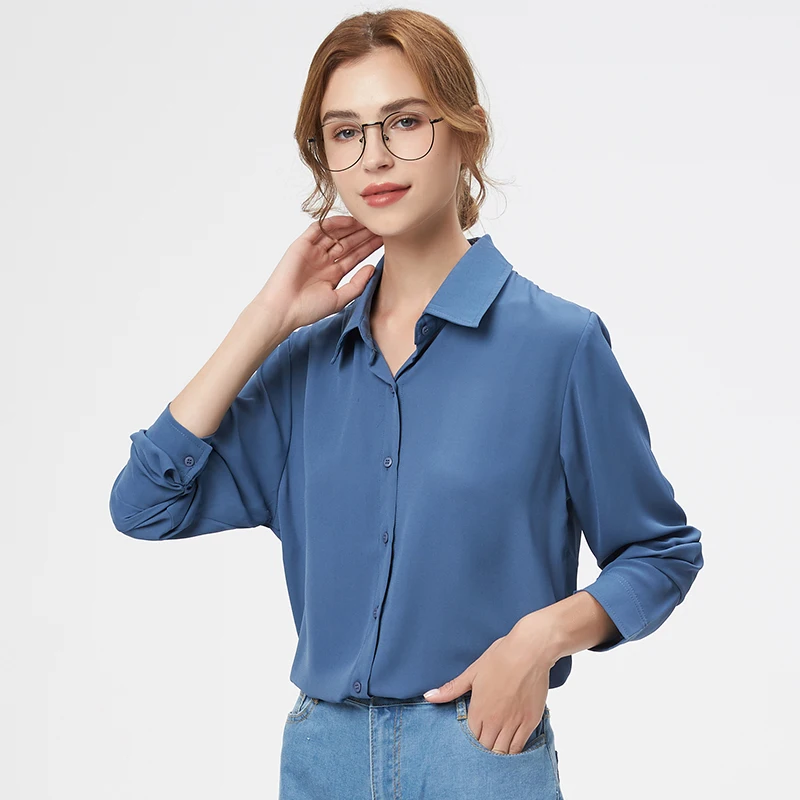 EYM Brand Simple Design Style Women Chiffon Shirts and Tops 2025