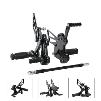

For KAWASAKI ZX6R ZX-6R 1999-2002 CNC Aluminum Motorcycle accessories Adjustable Rearset Rear Set Foot Pegs Pedal Footrest