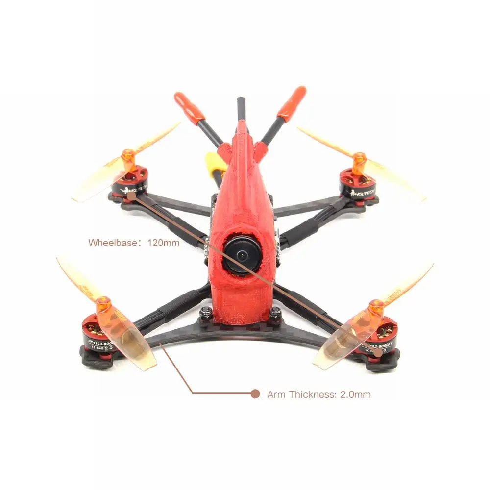 Новейший зубочистка Parrot120 Pro 120 мм FPV гоночный Дрон с камерой 1200TV 2-4S F4 Контроллер полета 13A 4в1 ESC PNP/BNF версия