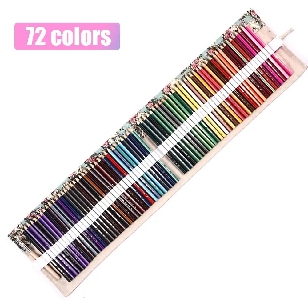 72 colors Набор инструментов для рисования на холсте, 72 цвета, профессиональный эскизный карандаш, ручная роспись, набор для рисования - Color: 72 colors