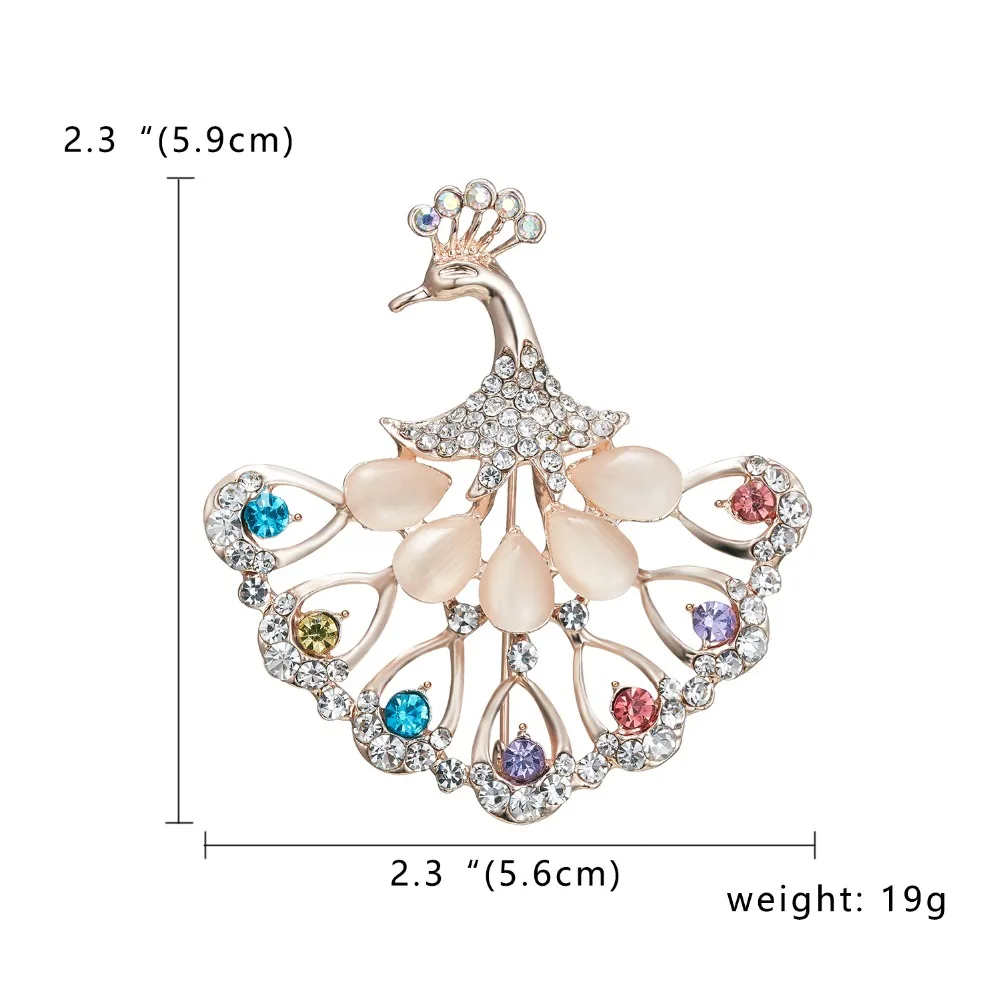 Ринху элегантная бабочка с кристаллами Павлин Кот Сова Опал Камень животное броши булавка для женщин Костюм брошь застежки для одежды