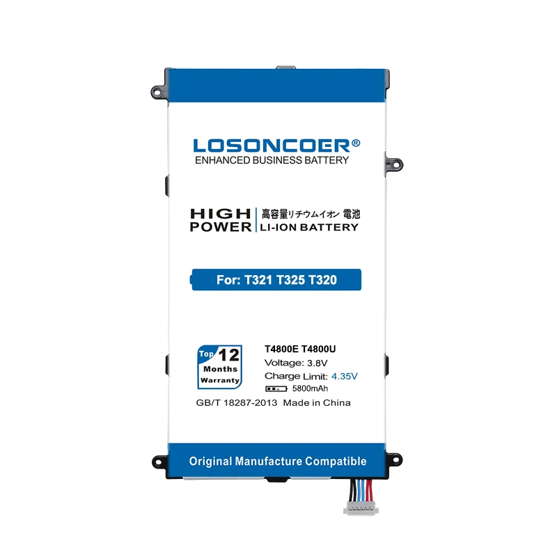 Высококачественный аккумулятор LOSONCOER T4800U T4800E 5800 мач для Samsung Galaxy Tab Pro 8 4 дюймов T325