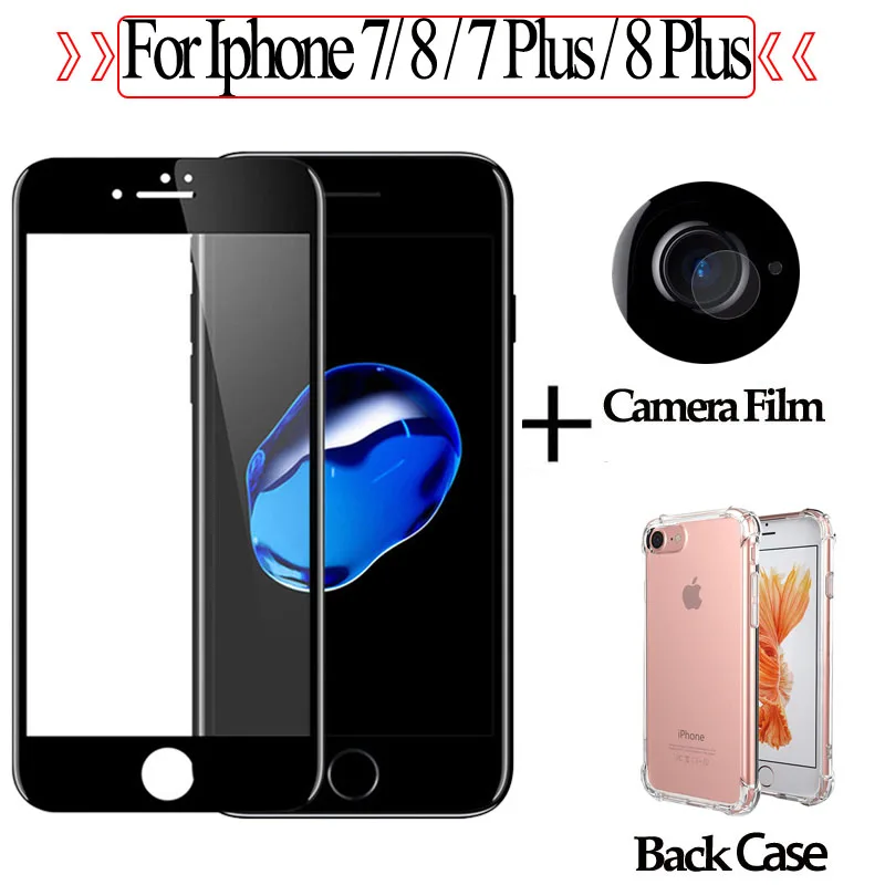 iphone 7 8 plus стекло 3 в 1 защитное на айфон плюс зрачное камеры объектива 8plus