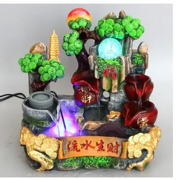 

Rockery Enhanced Fog Fountain Fishpond Geomantic Wheel Arrangements Opening Gift Decoration Home Factory Direct Selling Coloured