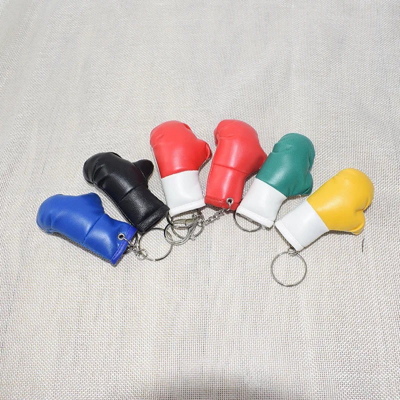 

Hot Sale Boxing Glove key chain Car PVC gloves Keychain Sports Car Key Ring Bag pendant key Holder Best Gift jewelry K 2404
