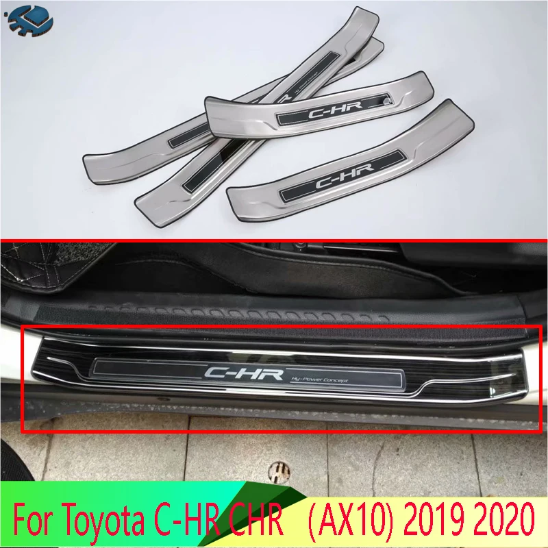 Внутренняя крышка порога из нержавеющей стали для Toyota Защитная панель CHR AX10 2019