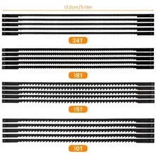 

20PCS 10T15T18T24T Reciprocating Saw Carbon Steel Scroll Saw Blade Hand Saw Blade Woodworking Cutting Tool