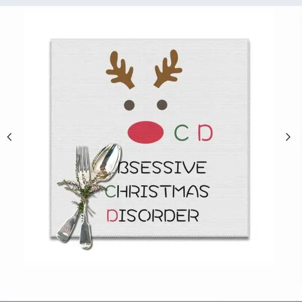 Столовые приборы для обеденного стола CoastersSanta Clause рождественские индивидуальные полиэфирные чашки кофе настольные коврики для кухни 6 шт. домашний декор - Цвет: Черный