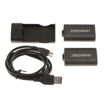 

2 X 2800mAh Rechargeable Battery Pack+USB Cable+Charger For Micro Xbox One