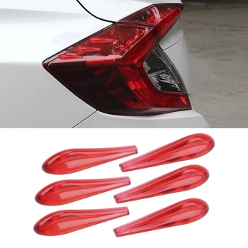 

LEEPEE Car Tail Light Sticker Bumper Strip Universal 6 Piece/Set Anti Collision Sticker Car Spoiler Airflow Sticker Car-styling
