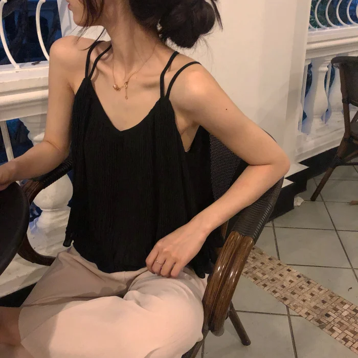 Новая женская одежда camis cross, однотонный Повседневный стиль, летний топ на бретельках с открытыми плечами, женская комбинация свободного кроя