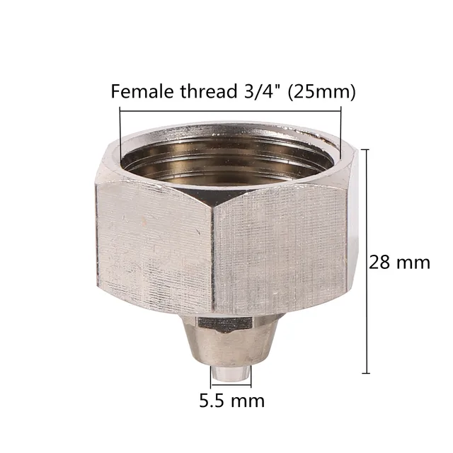 3/4 "Női Szál Konvertálása 1/4" Cső Réz Nikkel Bevont Csatlakozó Kerti Öntözési Vízcsatlakozó Usa/Eur Szabvány - Image 3