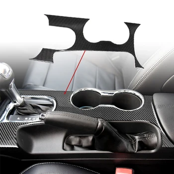 

Carbon Fiber Control Gear Shift Panel Decorative Cover Car Styling Stickers 2015-2020 Auto Accessories For Ford Mustang