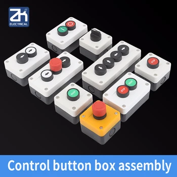 

Start Stop Car Waterproof Sealing Switch Emergency Stop Button Control Box With Industrial Hand Arrow Symbol