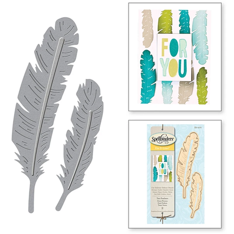 

Feather Metal Cutting Dies Scrapbooking Album Craft Die Cut for Card Making Decoration Embossing Stencils New 2019