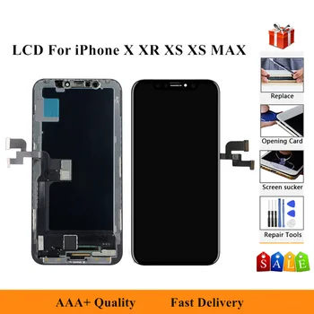 

Tested LCD Pantalla For iphone X XR XS XS MAX LCD Display Touch Screen Digitizer Assembly For iPhone X XS Max OLED