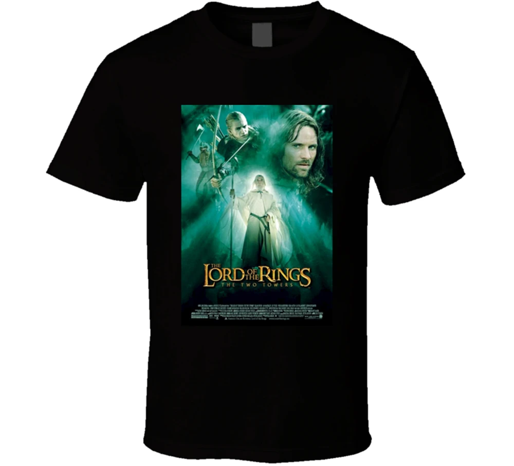 Новый Властелин Колец две крепости Мужская футболка Размеры S-2Xl Новинка футболки