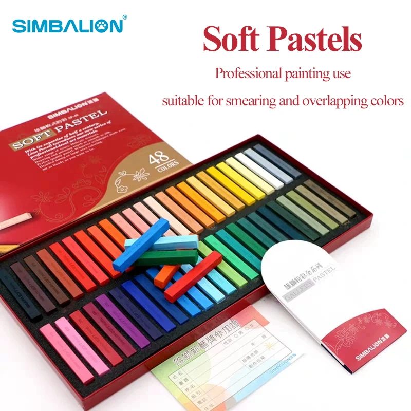 

SIMBALION Soft Pastels/Chalks/Sticks/Crayons Black/White 6pcs/set Non Toxic Smearing/Overlapping Colors Drawing Sketch Graffiti