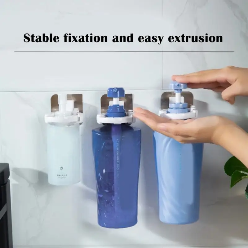 Wall Mounted Self-Adhesive Shampoo Bottle Shelf Liquid Soap Shower Gel Organizer Hook Holder Shelves Hanger Bathroom Accessories | Дом и сад