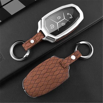 

Car Key Cover for Car Key Case Shell for LYNKCO 01 02 03 For Geely 4 Buttons Accessories Covers Protection Car Keychain