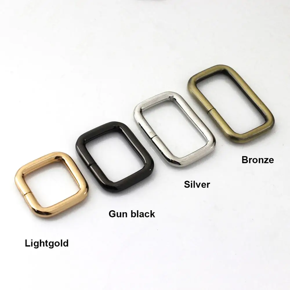 thumbnail image 2 of Rectangle Purse Strap Slder Metal Double Loop Slde Buckle Adjuster Keeper Rng 36 33mm 1 3/8 1... 2 of 13