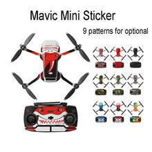 Película protetora adesiva para mavic mini, película de pvc para controle remoto, conjunto de adesivos de cobertura completa para dji mini drone, acessórios para drone