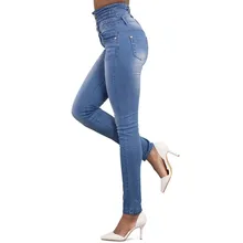 

High Women Plus Vintage Denim Pencil Black Up Slim Mom Pants Jeans Skinny Push Stretch Size Waist Femme Casual Jean Ladies Jeans