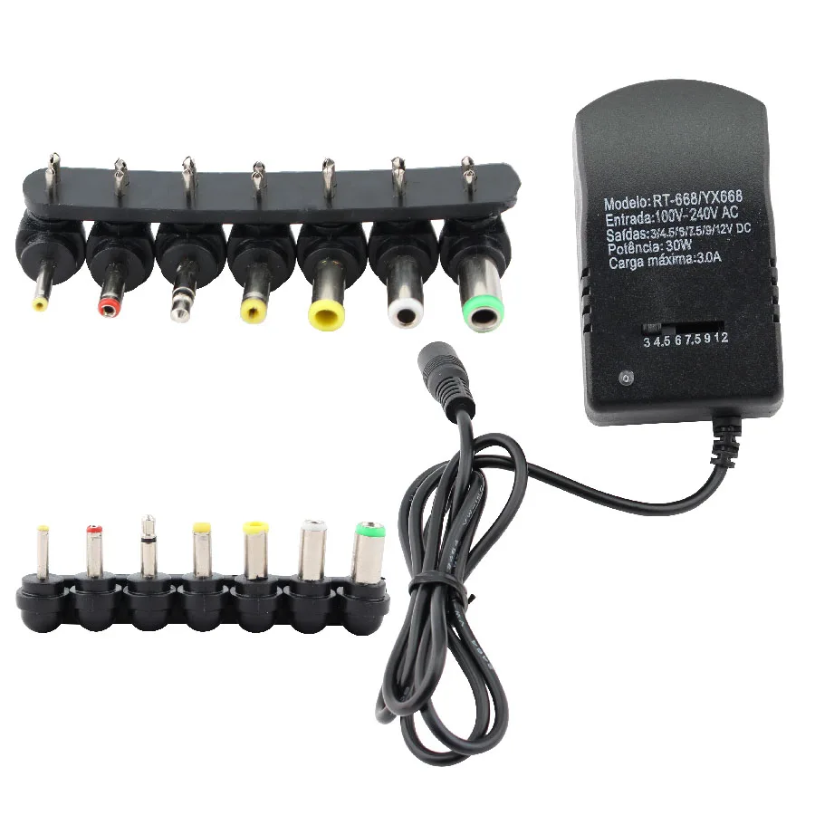 AC DC 220V универсальный источник питания 3v 4,5 v 6v 9V 12V 3A Электрический Регулируемый адаптер питания для светодиодный лампы AC DC 220V универсальный источник питания 3v 4,5 v 6v 9V 12V 3A Электрический Регулируемый адаптер питания для светодиодный лампы