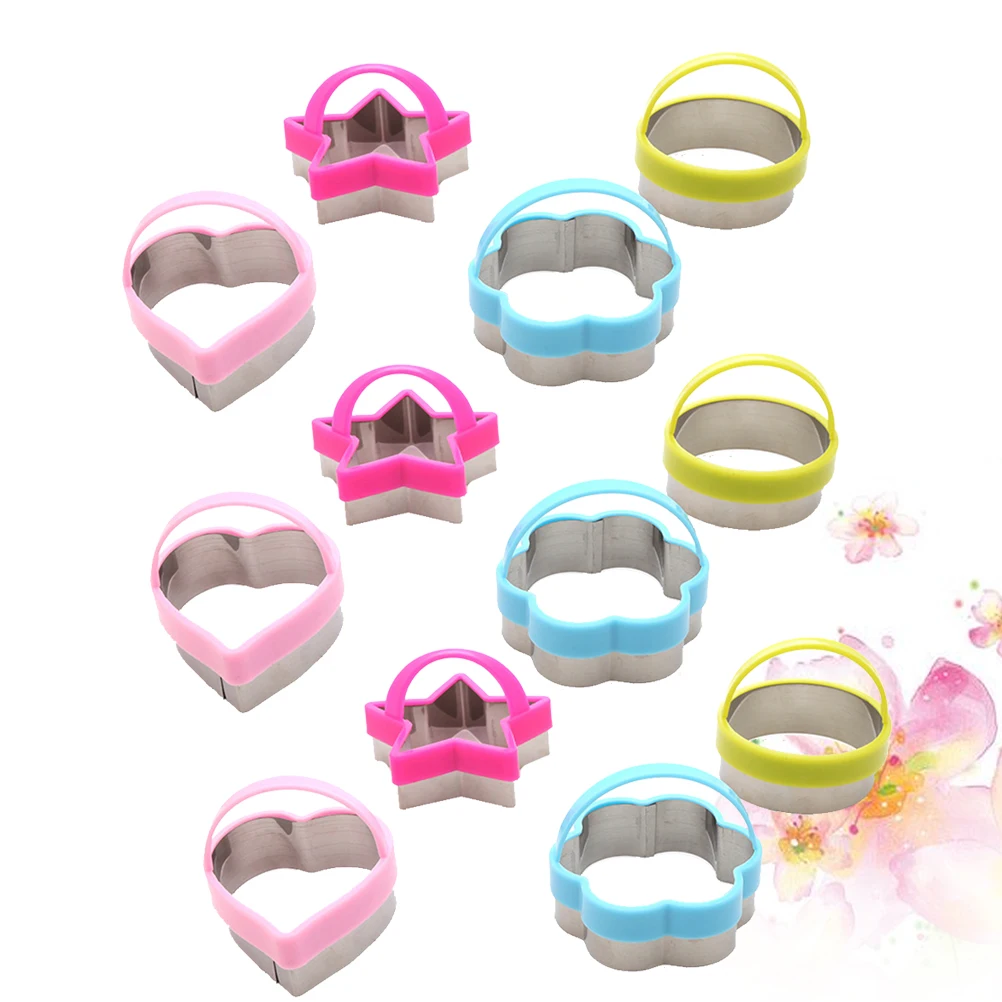 12pcs Cookie Cutters Safe Cute DIY Household Stainless Steel Durable Cookie Mold Cookie Cutters Fondant Mold for Bakery Kitchen