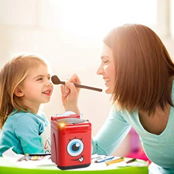 

Mini Washing Machine and Brush Cleaner, Girl Playing Makeup Gift, Portable Toy Washing Machine Cleaning Paint Brush Children Cos