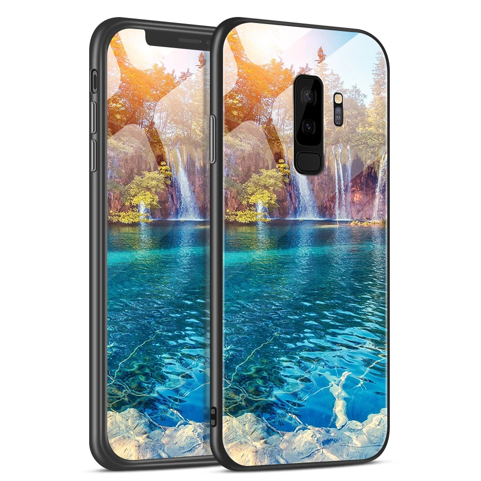 Чехол из закаленного стекла для Samsung Galaxy S8/S8 Plus, мягкий чехол для Galaxy S9 Plus+ защитный чехол для G950 G955 TPU Fundas - Цвет: H121