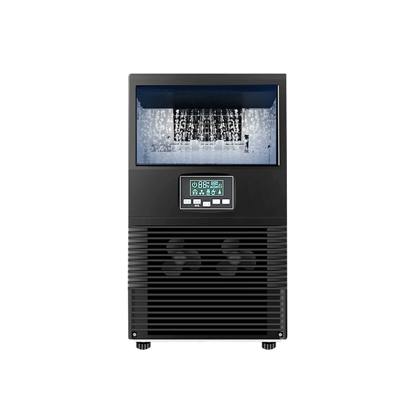 220V Hicon ice machine small commercial HZB-40KG milk tea shop with automatic large ice cube machine