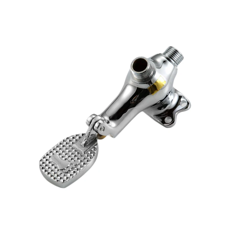 

2019 New 1/2'' Push-Button Delay Floor Foot Pedal Control Switch Tap Valve Faucet Basin Single Cold Water