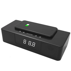 Home Stereo Theater Plastic Portable Alarm Clock Audio Remote Control LED Display FM Radio Wireless Charging Bluetooth Speaker Home Stereo Theater Plastic Portable Alarm Clock Audio Remote Control LED Display FM Radio Wireless Charging Bluetooth Speaker