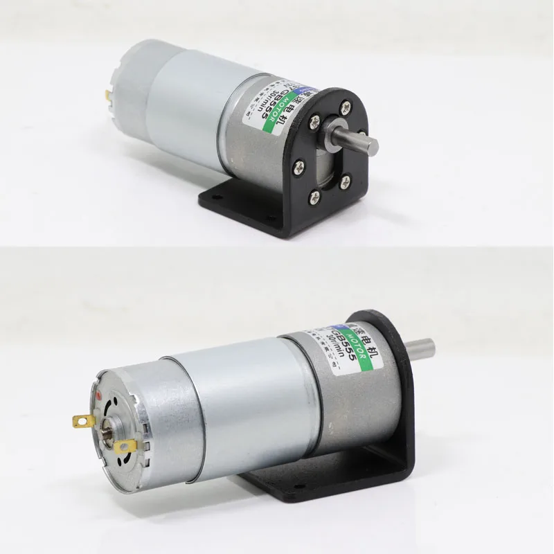 37GB555 миниатюрный редуктор постоянного тока, 15 Вт, DC12V 24 в высокий крутящий момент, вперед и назад, регулируемая скорость, длительный срок службы