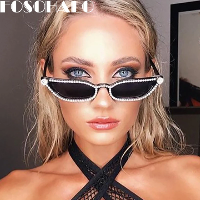 Rhinestone Eye Sunglasses Rhinestone Frame Glasses Diamond Sunglasses Cat Eye Aliexpress